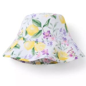 Lemon Floral Bucket Hat, size 6-8